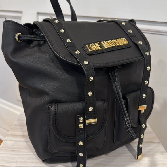 Love Moschino Handbags - Love Moschino Bag Drawstring Rucksack Coated Backpack